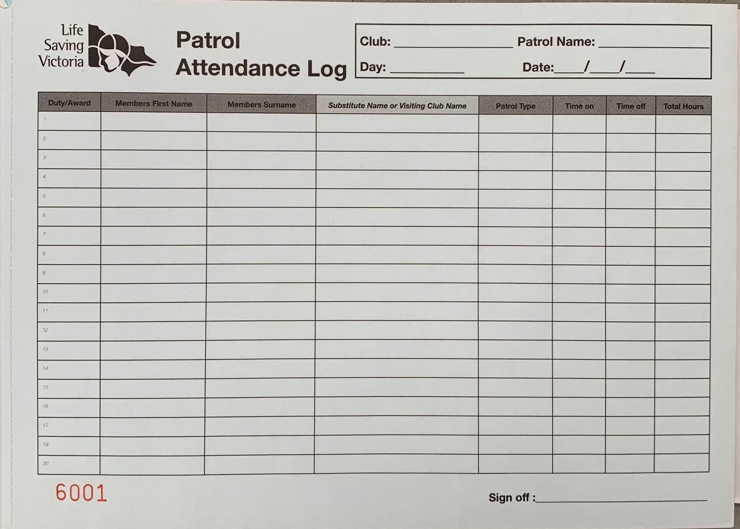 Log Book - LSV Patrol Log Book A5