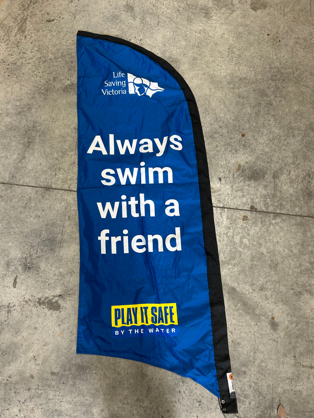 Play It Safe Swim With Friend - Bright Blue Fthr Flag