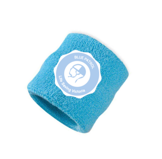 Blue Patrol Wrist Sweat Bands