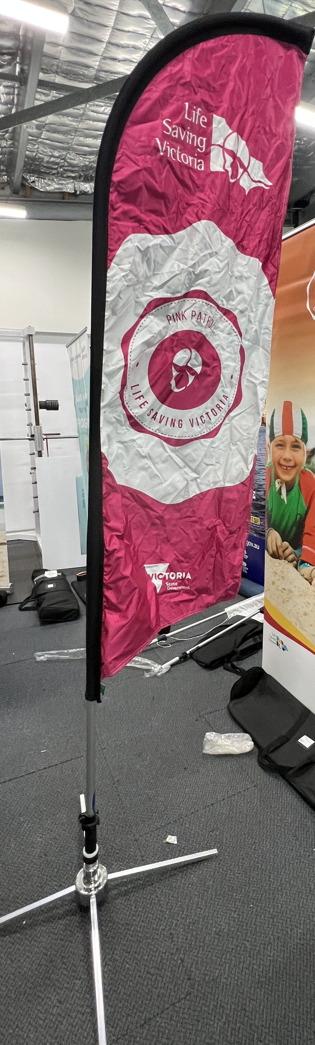 Pink Patrol Feather Flag