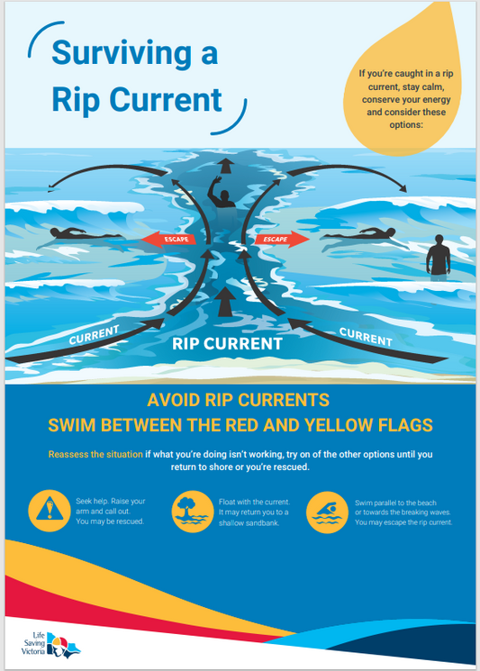 Surviving a Rip Current A1 Poster