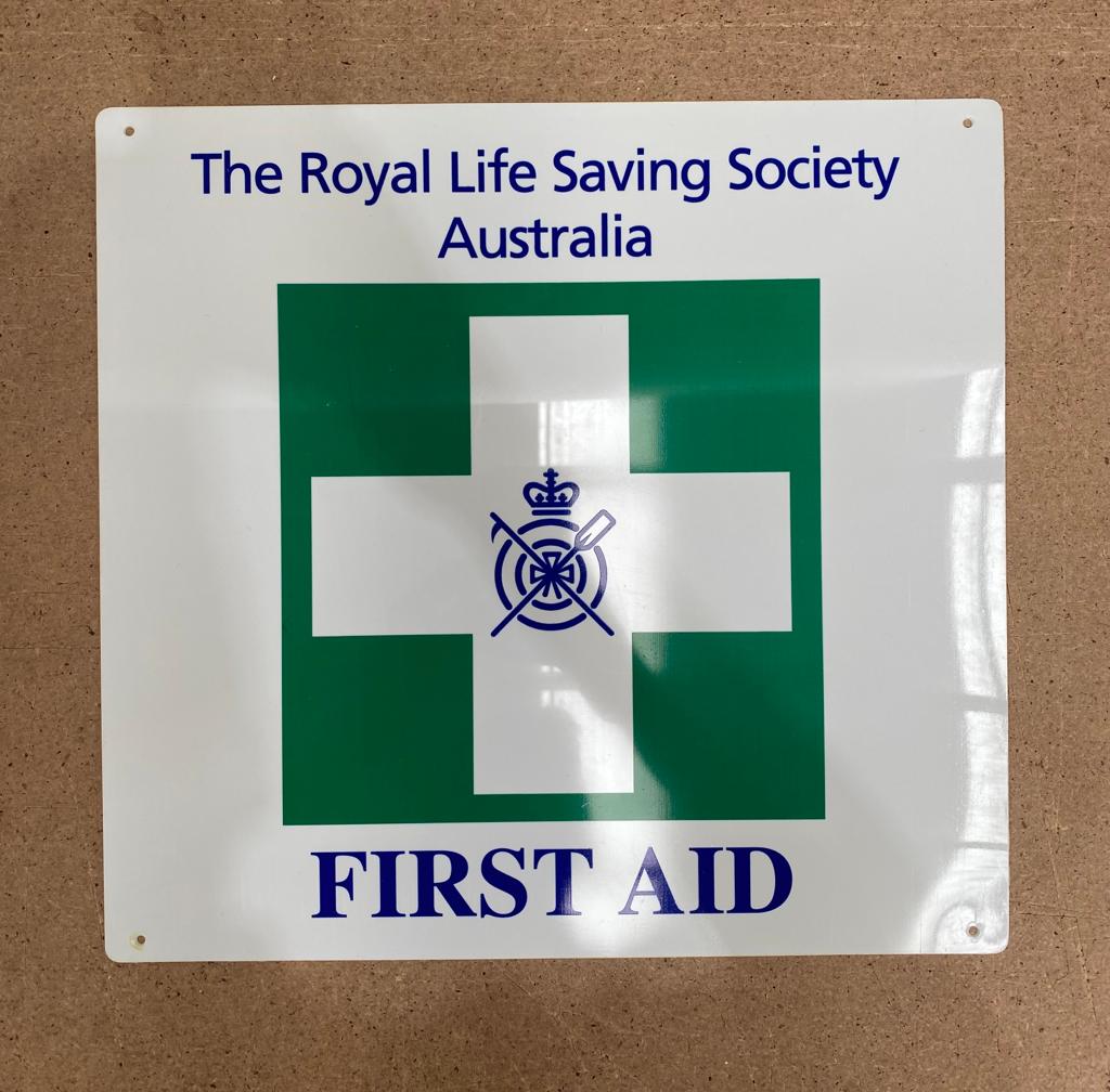 Antique First Aid Sign with RLSSA logo