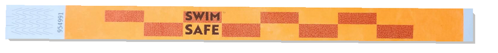 SwimSafe Disposable Wristband Orange/Red