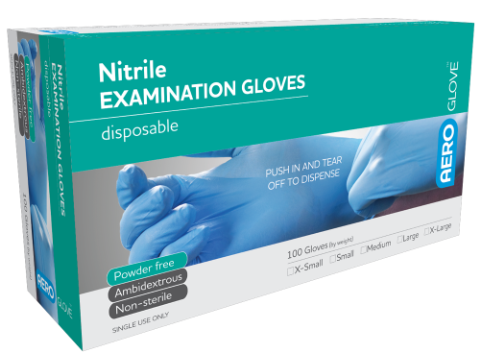 AEROGLOVE Nitrile Powder-Free Gloves Box/95-100
