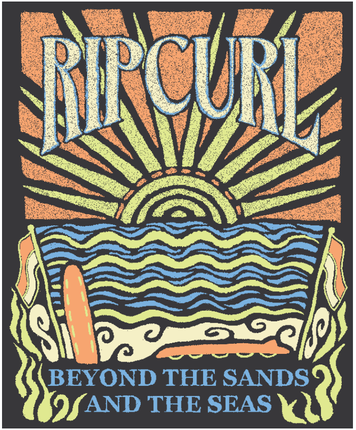 Rip Curl x LSV - Beyond the Sands and the Seas T-shirt Black