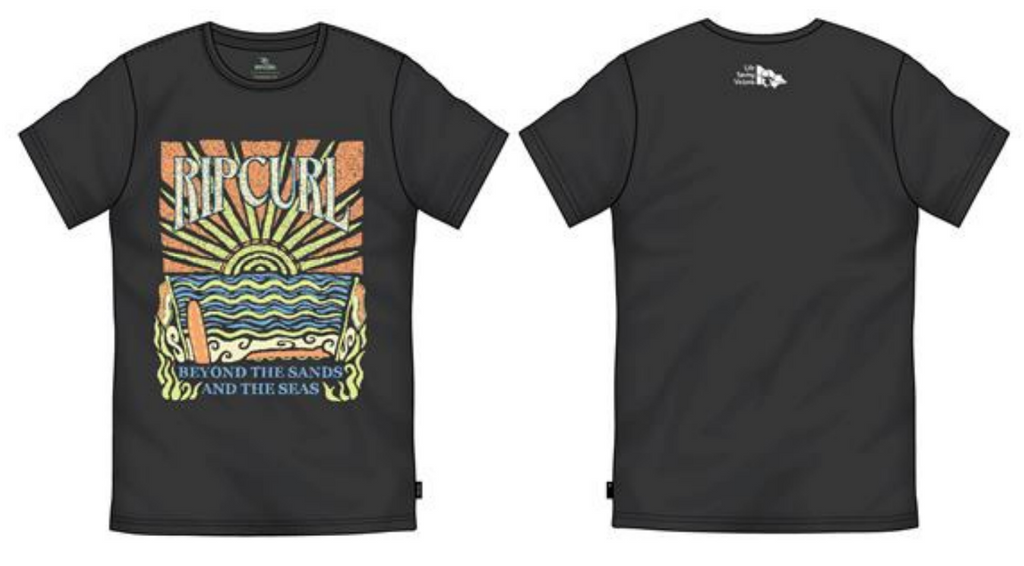 Rip Curl x LSV - Beyond the Sands and the Seas T-shirt Black