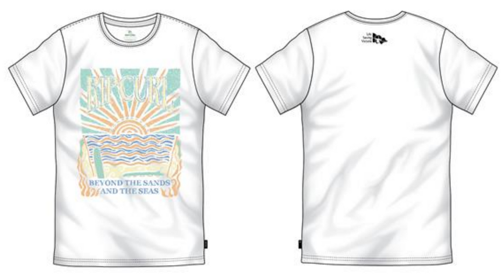 Rip Curl x LSV - Beyond the Sands and the Seas T-shirt White