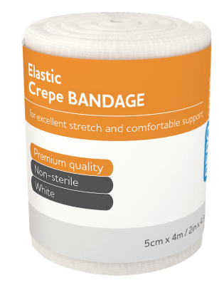 AEROCREPE Elastic Crepe Bandage 5cm x 4M Wrap/12
