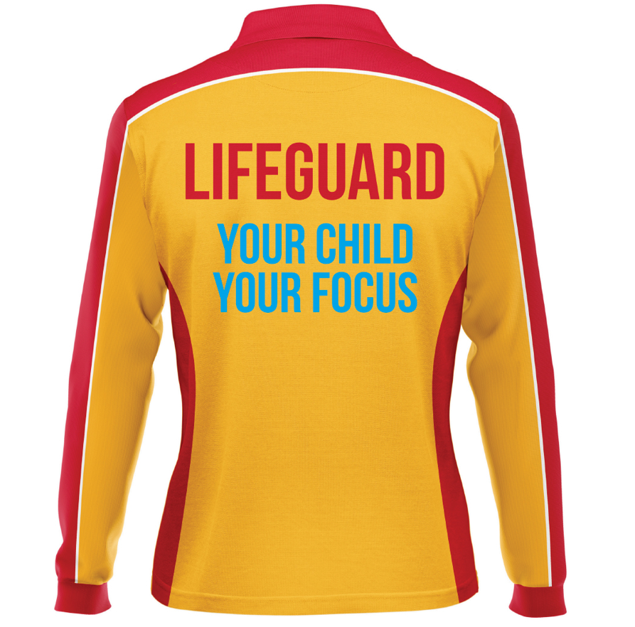 Pool Lifeguard Polo Shirt Women's fit - Long Sleeve & Short Sleeve